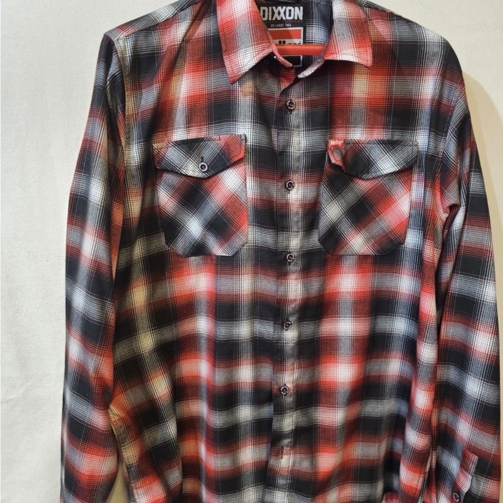 DIXXON HOLLEY Men's Red and Black PLAID